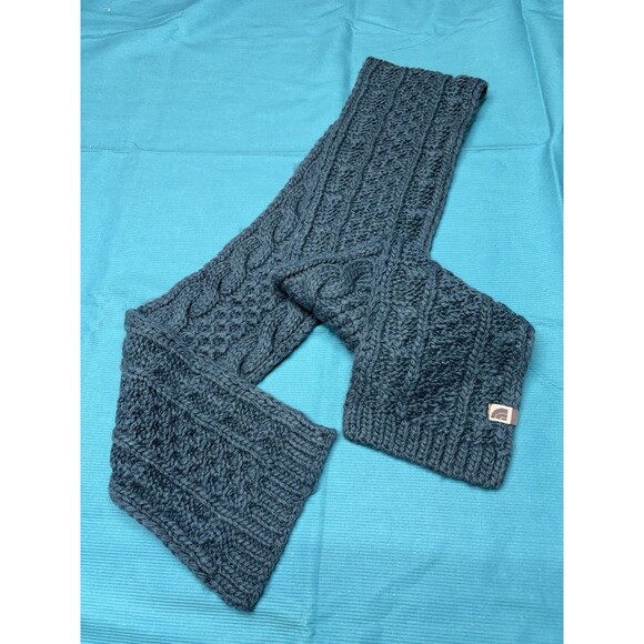 The North Face Cable Knit Beanie & Scarf Set Teal / Slate Blue Alpaca Wool main image 5